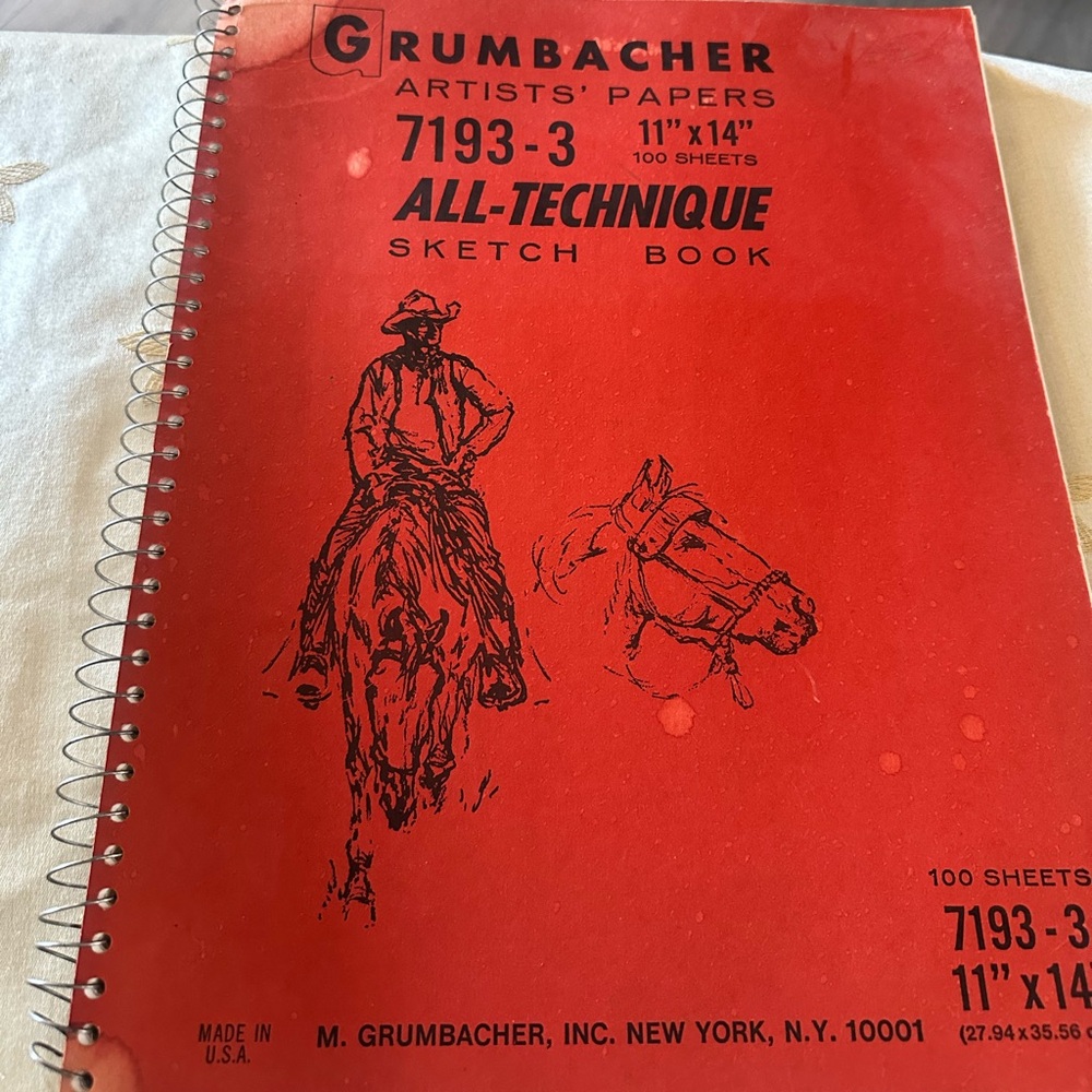 Grumbacher 11” x 14” All - Technique Artists’ Papers Sketch Book. 64 White Pages